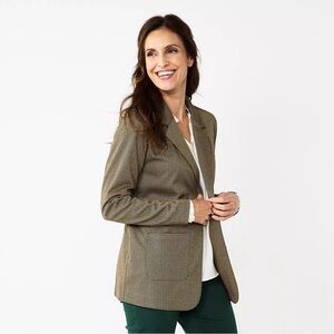 Women's Croft & Barrow Herringbone Blazer